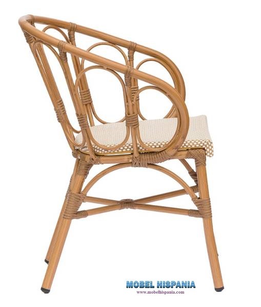 4120 sillon roble natural Textilene latte 1