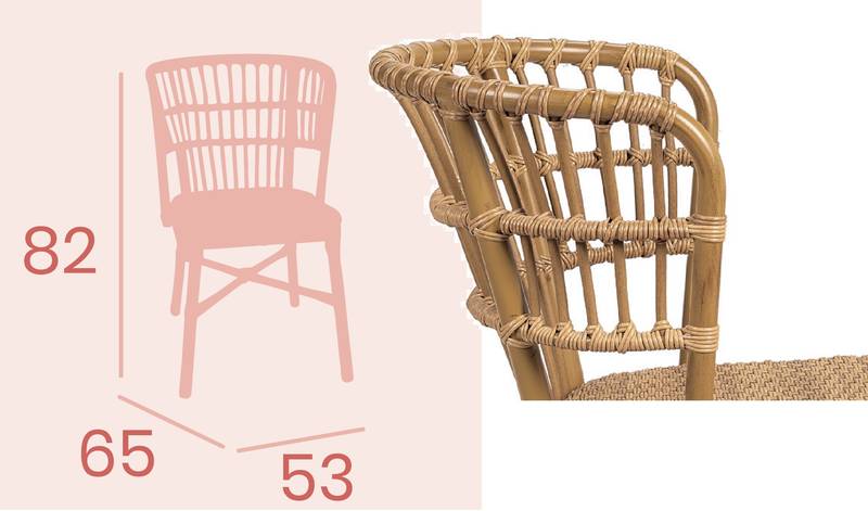 4093 Silla aluminio bambu 4