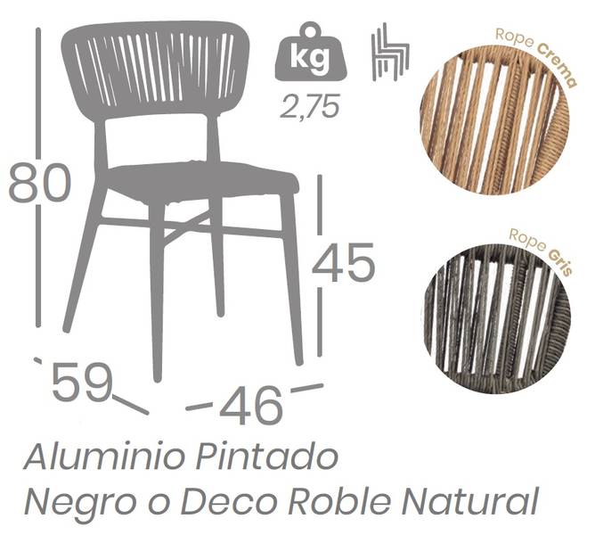 3000 silla natural ficha