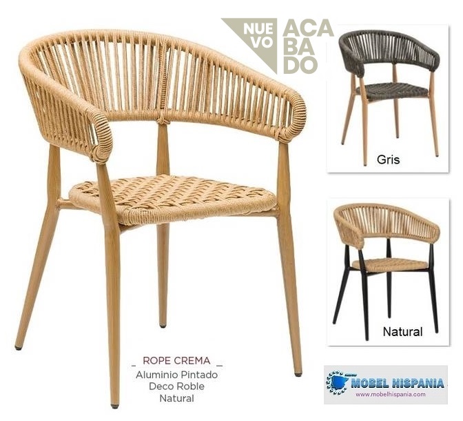 3100 Sillon roble natural cuerda crema 1