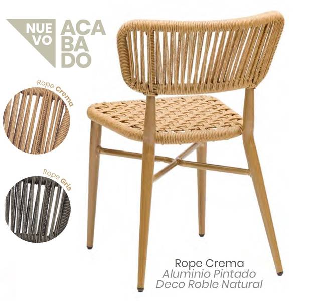 3000 Silla roble natural cuerda crema 2