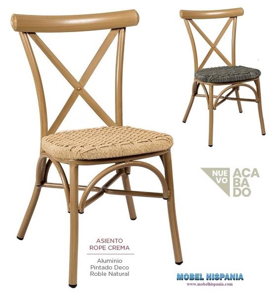 163 silla roble natural ROPE CREMA 1