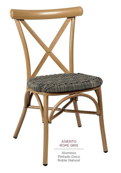 163 silla roble natural ROPE GRIS