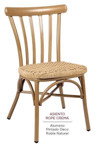 164 silla Roble Natural CUERDA CREMA
