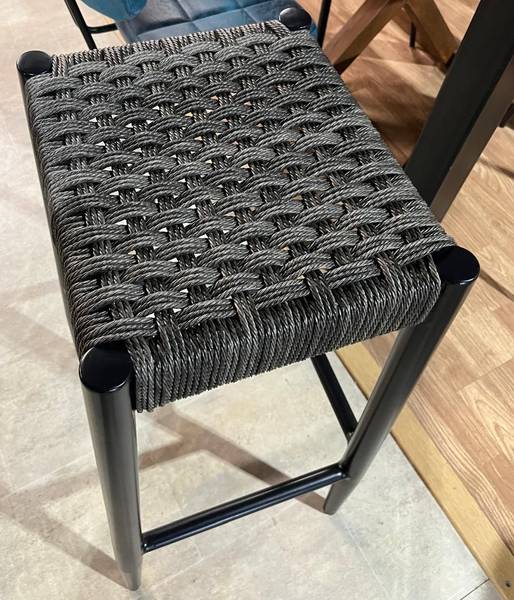 3400 Taburete aluminio cuerda negra