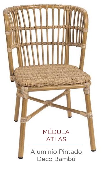 4093 Silla aluminio bambu