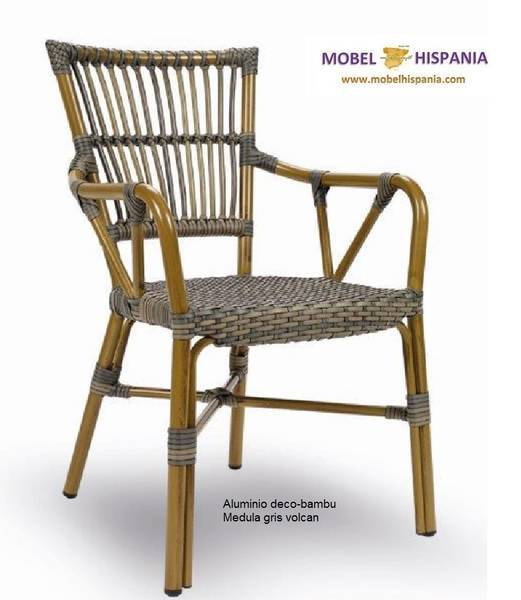 4192 sillon brazos aluminio bambu medula volcan