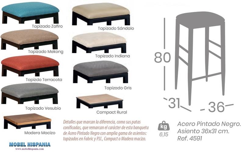 4591 taburetes tapizados