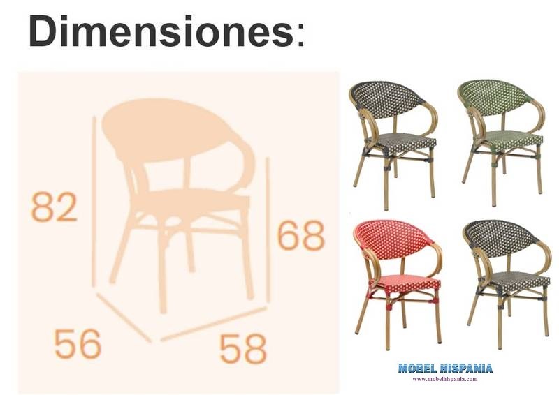 4090 sillon roble rojo crema 3