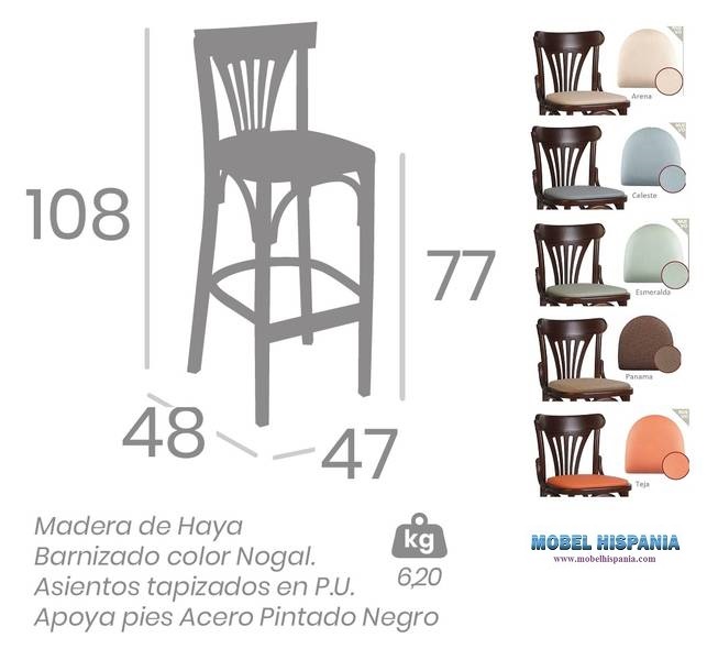 6250 PLUS silla nogal