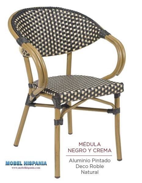 4090 sillon roble negro crema