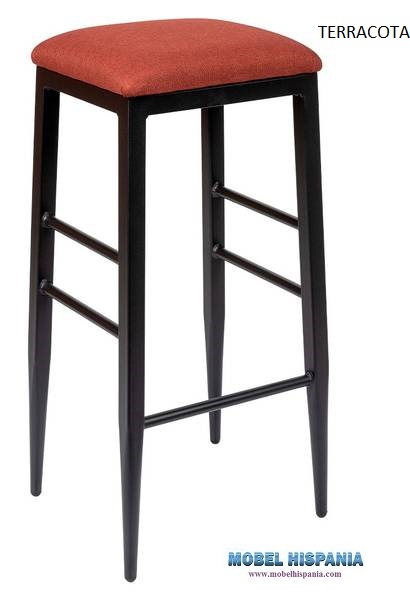 4591 banqueta negro tapizado Terracota