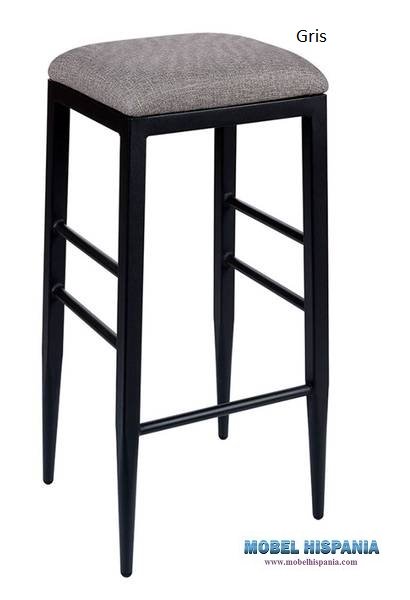 4591 banqueta negro tapizado gris