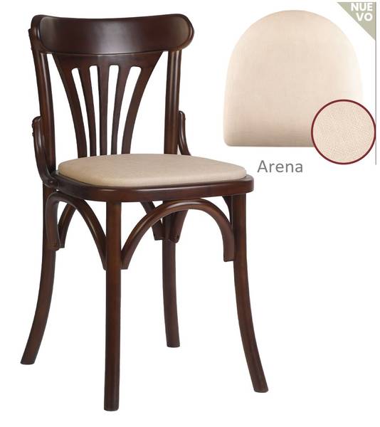 6150 PLUS silla nogal tapizado arena