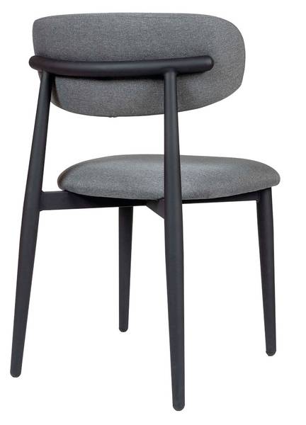 6725 silla negro tapizado vesubio trasera