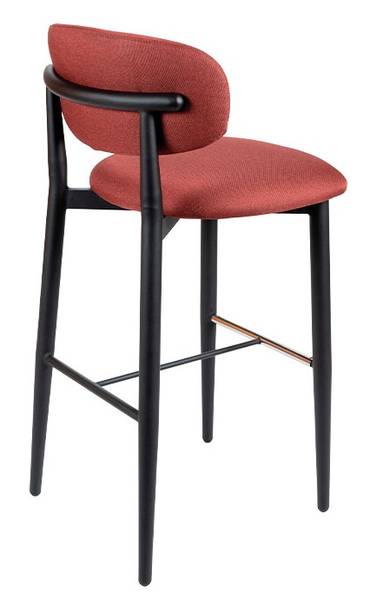 6735 banqueta negro tapizado terracota trasera