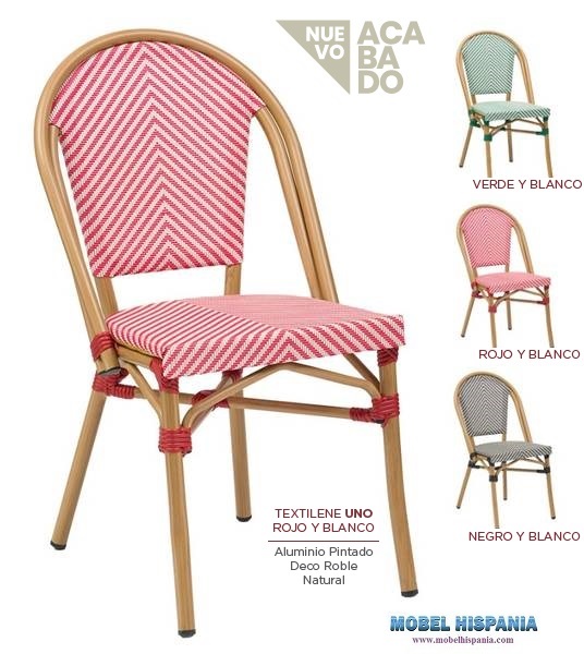 8029 silla roble textilene rojo 1
