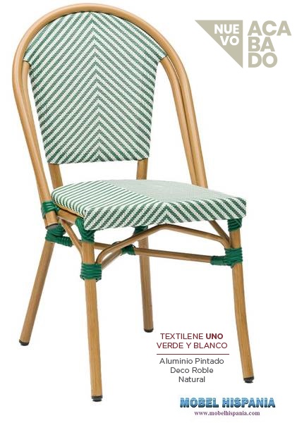 8029 silla roble textilene verde