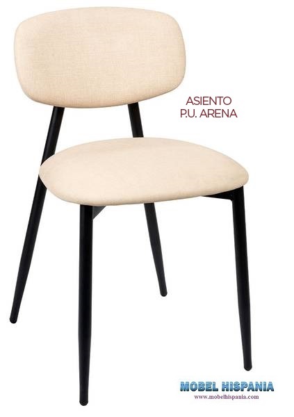 141-silla-negro-respaldo-y-asiento-tapizado-arena 141 silla negro respaldo y asiento tapizado arena