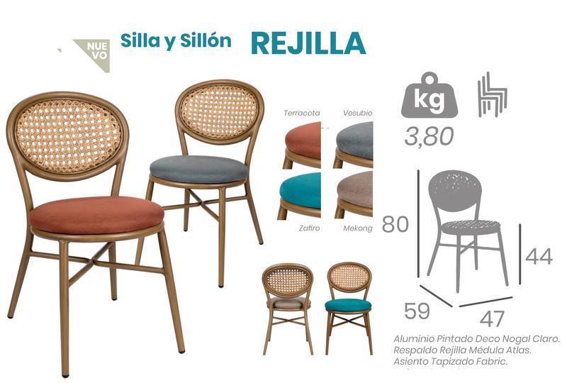 4073-silla-aluminio-nogal 4073 silla aluminio nogal