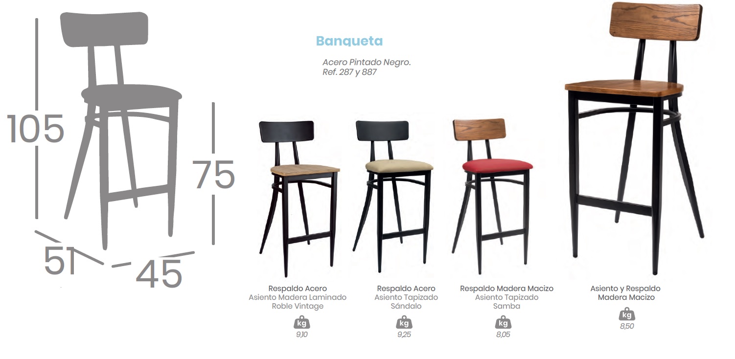 287 Taburete tapizado 3