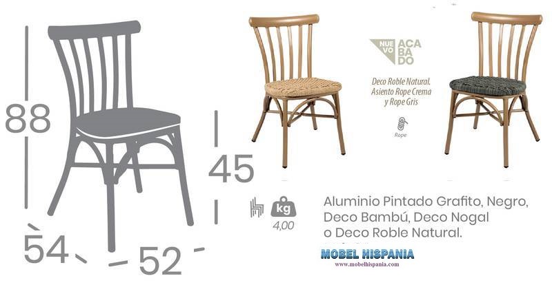 164 silla Roble Natural ficha 1