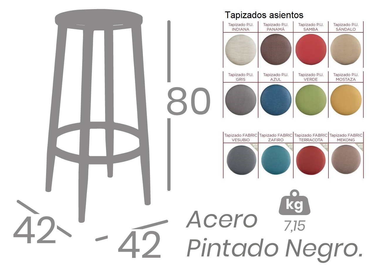 4531 PLUS banqueta negra asiento 1