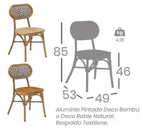 179 silla Roble Natural Respaldo Soho madera 3 1