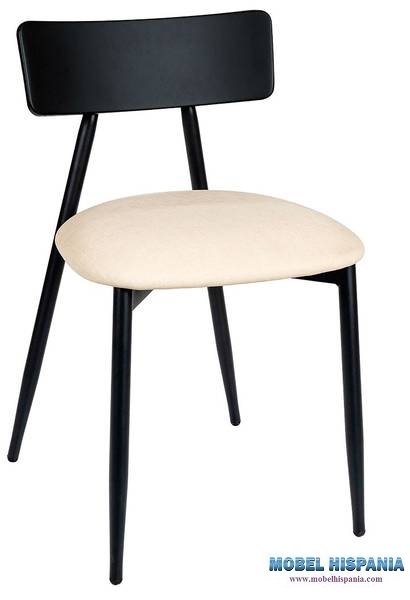 141 silla negro tapizado arena