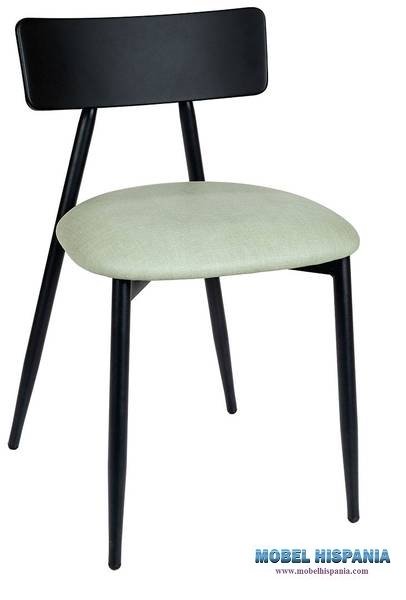 141 silla negro tapizado esmeralda