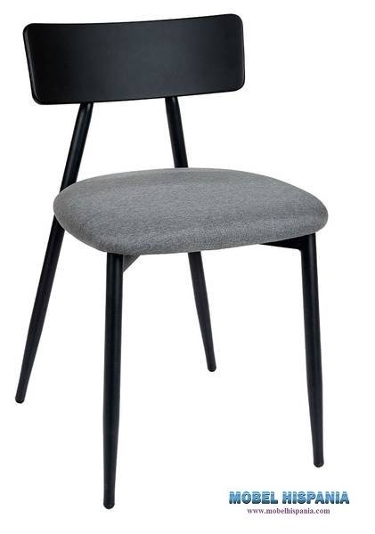 141 silla negro tapizado vesubio