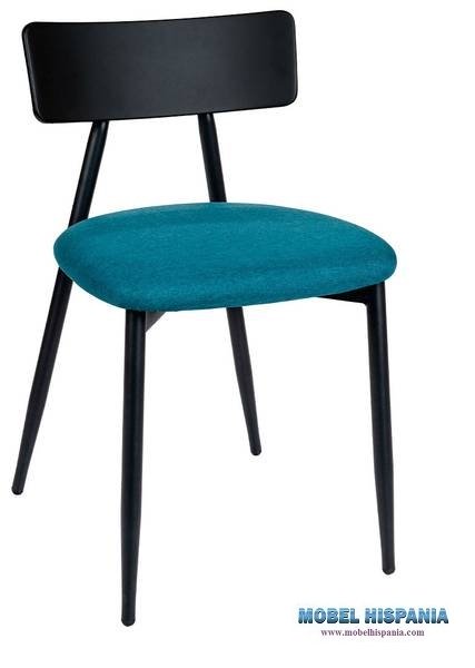 141 silla negro tapizado zafiro