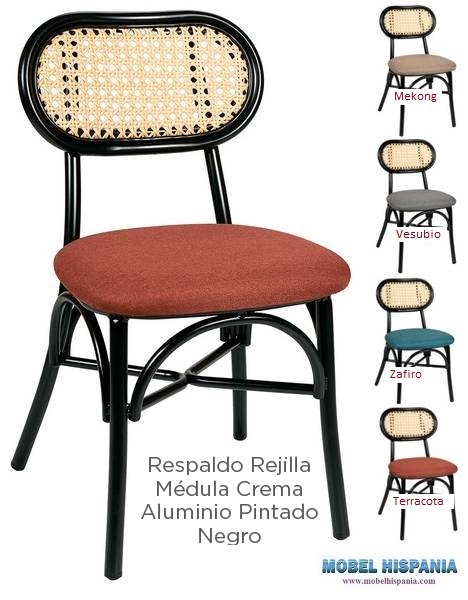 148 NEW silla Negro Tapizado Terracota 2