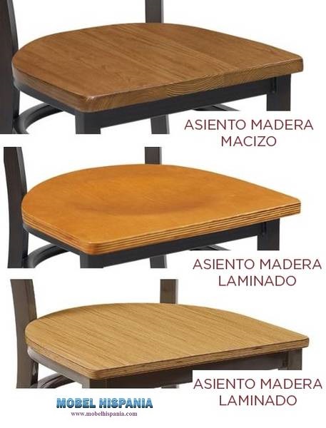 157 silla acero latonado madera 6
