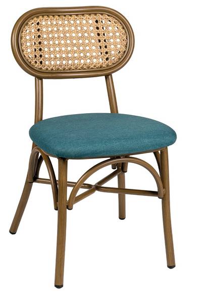 162 new silla Nogal Claro Tapizado Zafiro