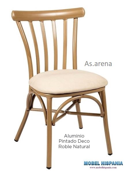 164 silla alu roble natural tapiza arena