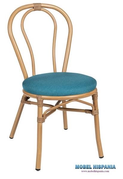 312 silla roble natural tapizado zafiro