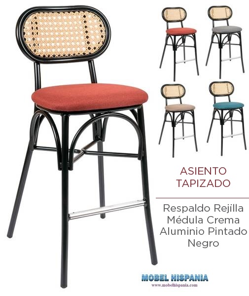 348 Banqueta Negro Tapizado 1