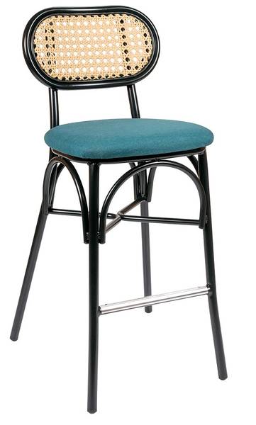 348 Banqueta Negro Tapizado Zafiro