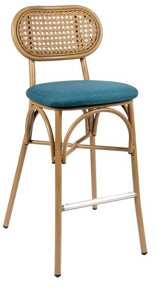 362 banqueta Roble Natural Tapizado Zafiro