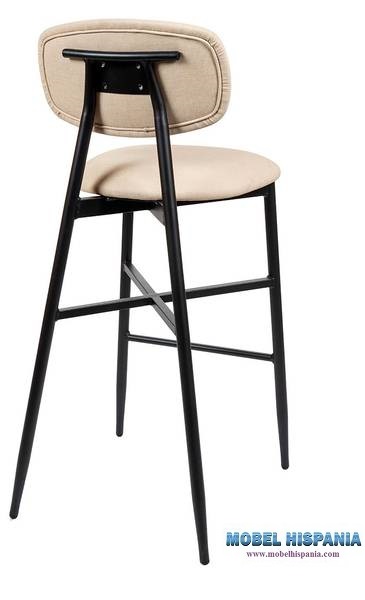 381 banqueta negro asiento y respaldo tapizado arena trasera