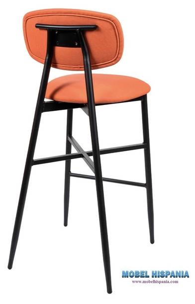 381 banqueta negro asiento y respaldo tapizado teja 1