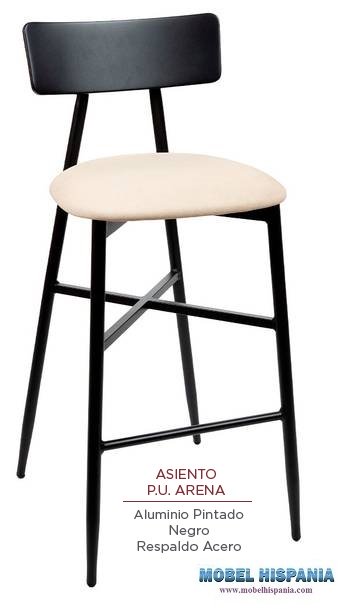 381 banqueta negro tapizado arena