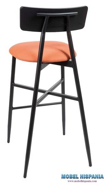 381 banqueta negro tapizado teja trasera