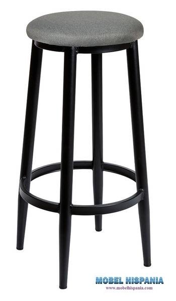 4531 PLUS banqueta negra asiento tapizado Vesubio