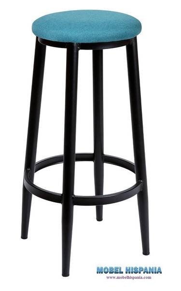 4531 PLUS banqueta negra asiento tapizado Zafiro