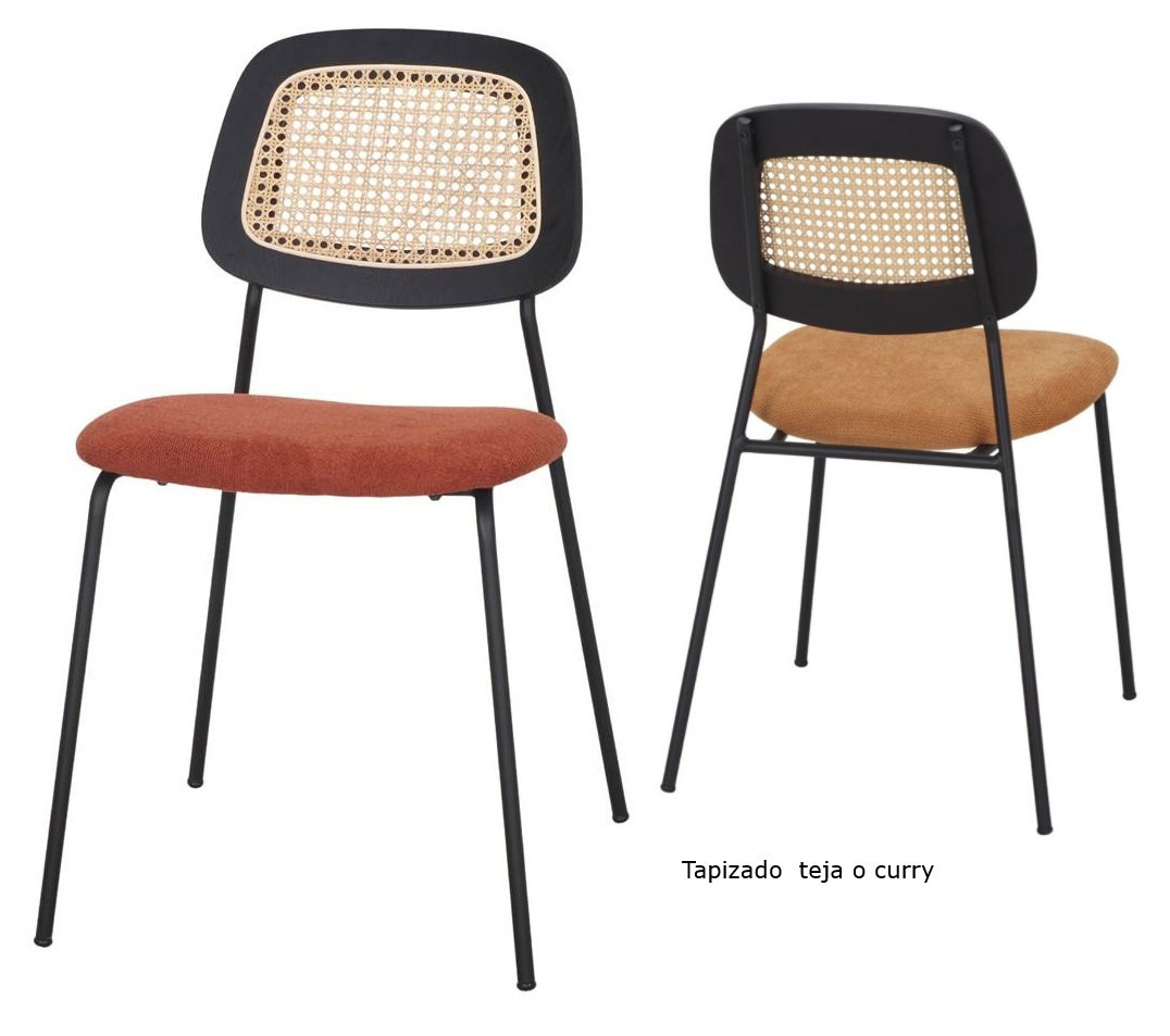 MELITA silla tapizada teja 4