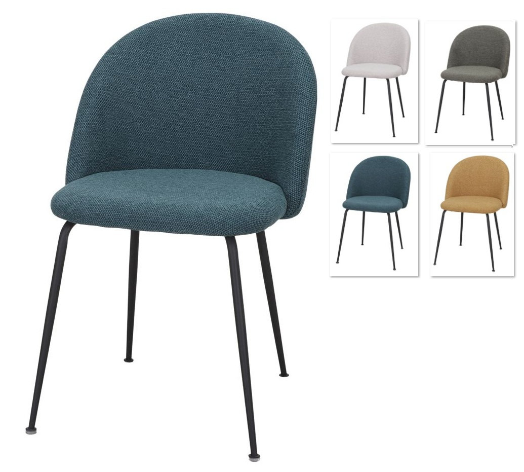 CASIUS silla tapizada azul petroleo 1