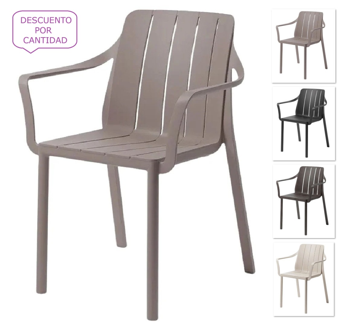 TIBERINA sillon plastic tortola w