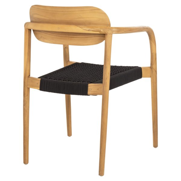 UTIEL sillon madera cuerda negro 1